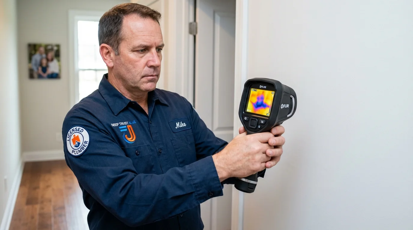 Thermal imaging leak detection by Johns Plumbing LLC in Moorefield